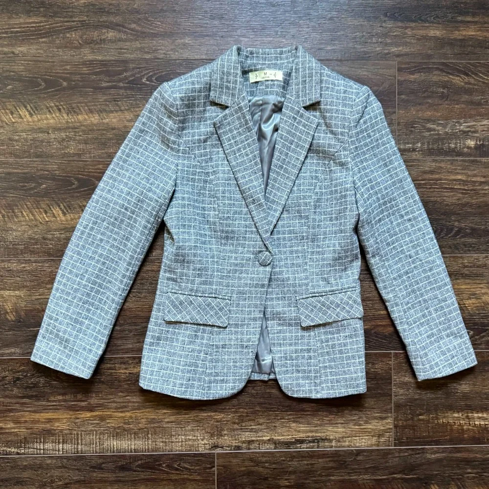 Women’s Plaid Blazer Jacket M - Picture 1 of 3
